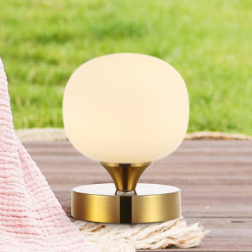 Owen 6.13" Bohemian Farmhouse Iron Rechargeable Integrated LED Table Lamp